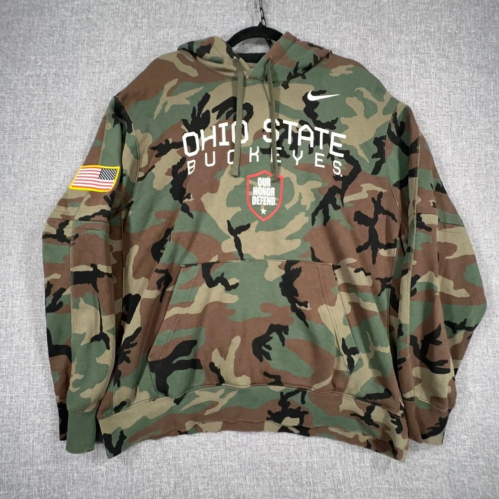 Nike Ohio State Buckeyes Salute To Service Hoodie Mens XL Camo Military Pullover